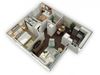 Ironwood Apartments The Fenestra 3D Floor Plan Ironwood Apartments The Fenestra 3D Floor Plan